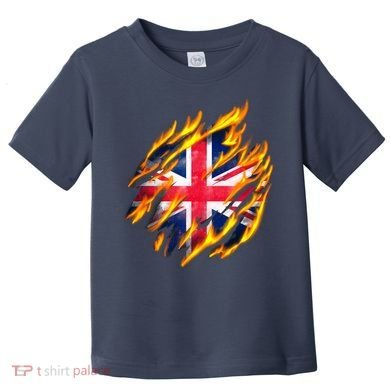 United Kingdom Flame Flag Toddler T-Shirt