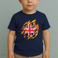 United Kingdom Flame Flag Toddler T-Shirt thumb 2