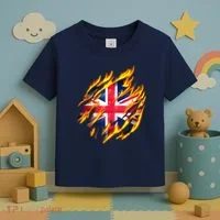 United Kingdom Flame Flag Toddler T-Shirt thumb 3