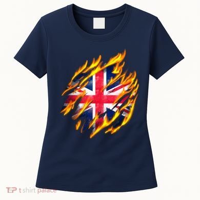 United Kingdom Flame Flag Women's T-Shirt