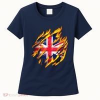 United Kingdom Flame Flag Women's T-Shirt thumb 0
