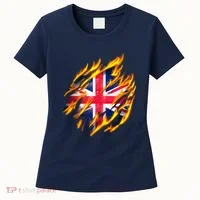 United Kingdom Flame Flag Women's T-Shirt thumb 0