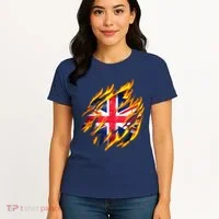 United Kingdom Flame Flag Women's T-Shirt thumb 4