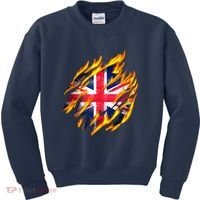 United Kingdom Flame Flag Kids Sweatshirt thumb 0