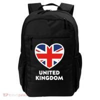 United Kingdom Flag Heart Shaped England Union Jack Gift Backpack thumb 0
