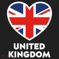 United Kingdom Flag Heart Shaped England Union Jack Gift Beanie thumb 2