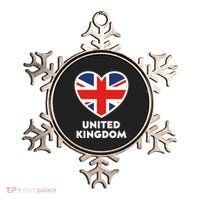 United Kingdom Flag Heart Shaped England Union Jack Gift Ornament thumb 0