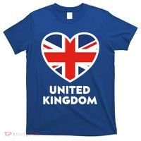 United Kingdom Flag Heart Shaped England Union Jack Gift T-Shirt thumb 0