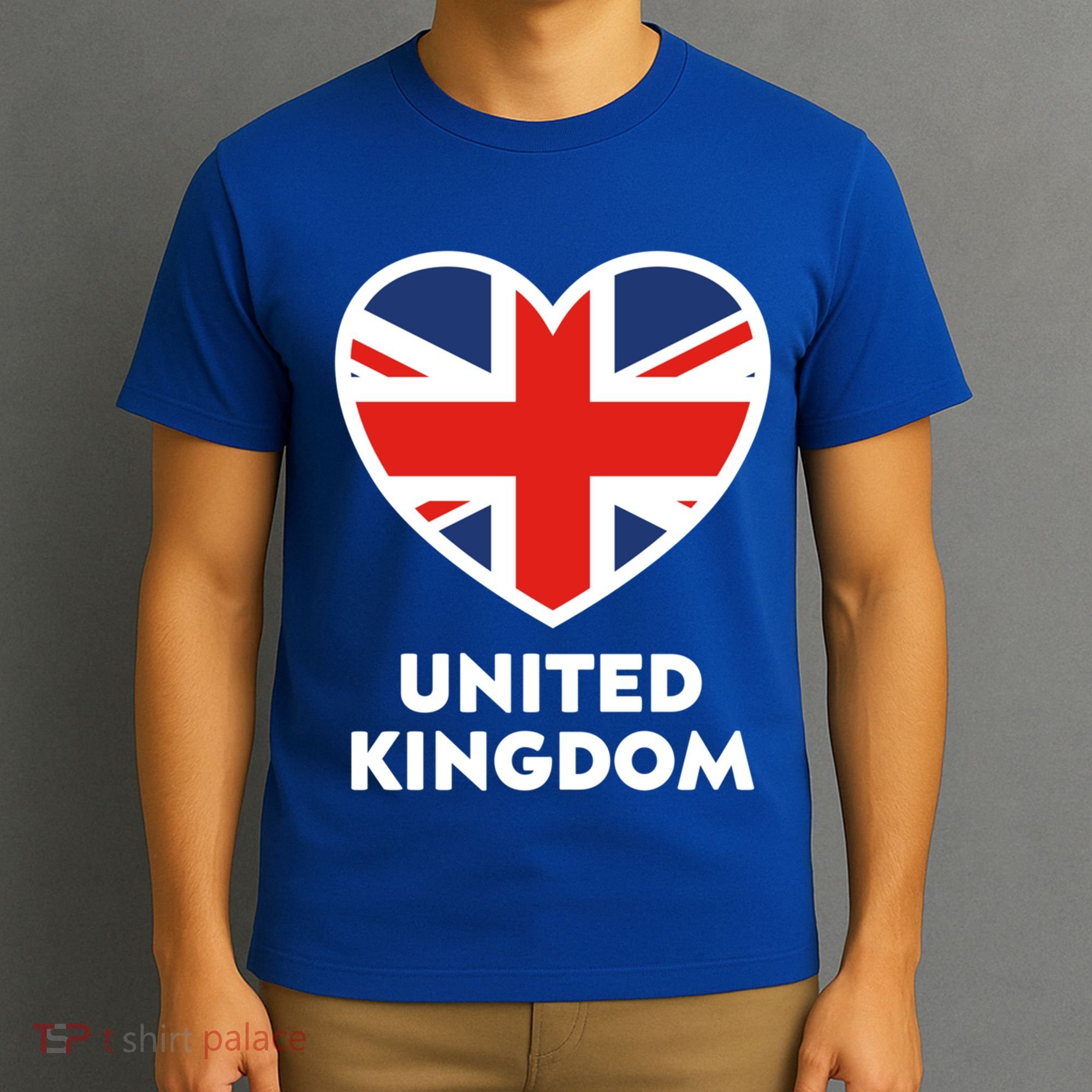 United Kingdom Flag Heart Shaped England Union Jack Gift T-Shirt