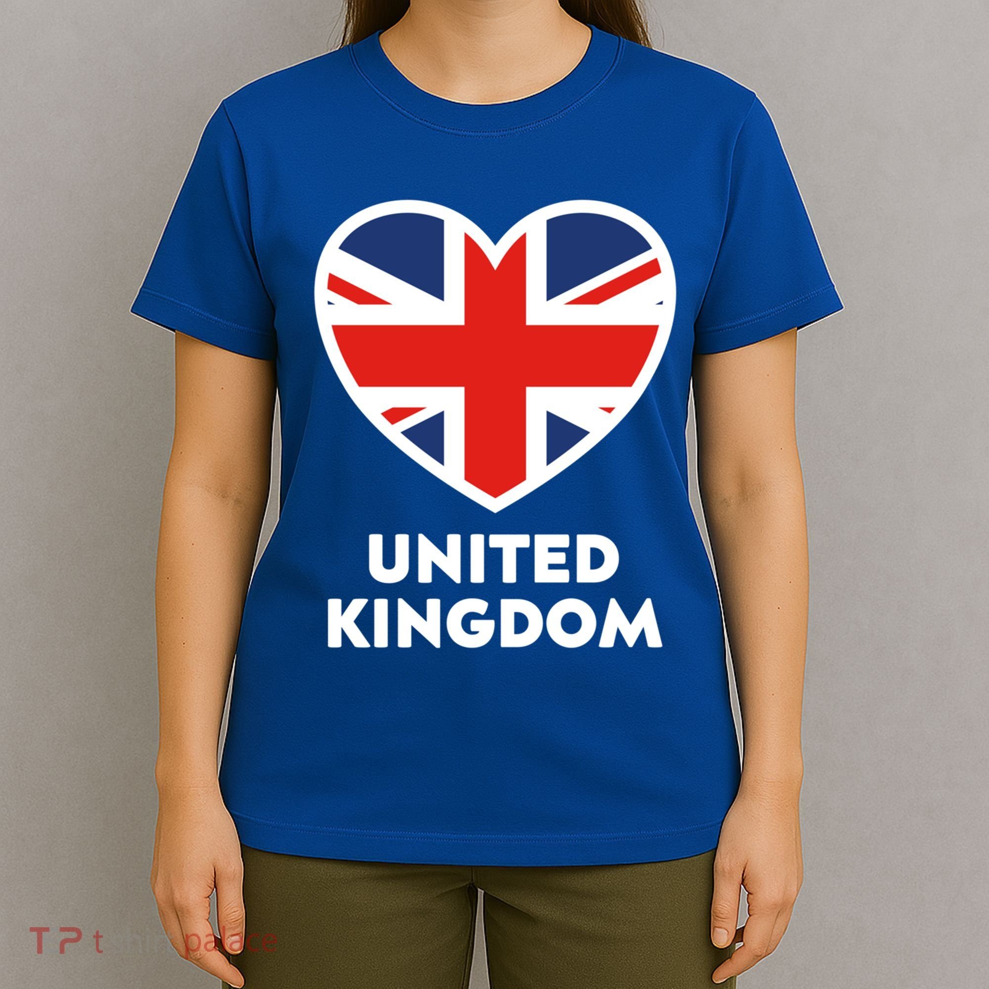 United Kingdom Flag Heart Shaped England Union Jack Gift T-Shirt