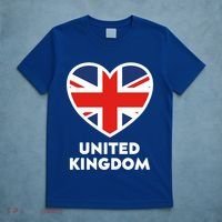United Kingdom Flag Heart Shaped England Union Jack Gift T-Shirt thumb 5