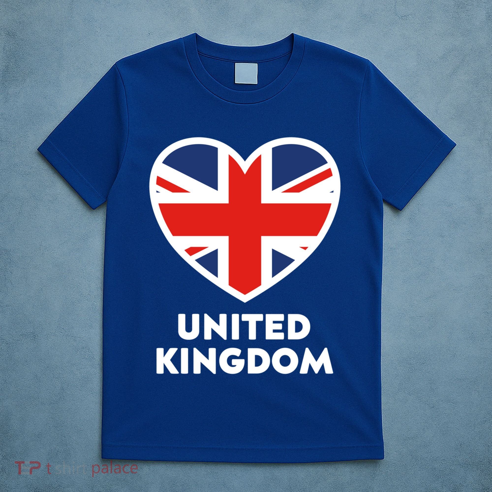 United Kingdom Flag Heart Shaped England Union Jack Gift T-Shirt