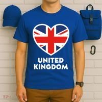 United Kingdom Flag Heart Shaped England Union Jack Gift T-Shirt thumb 6