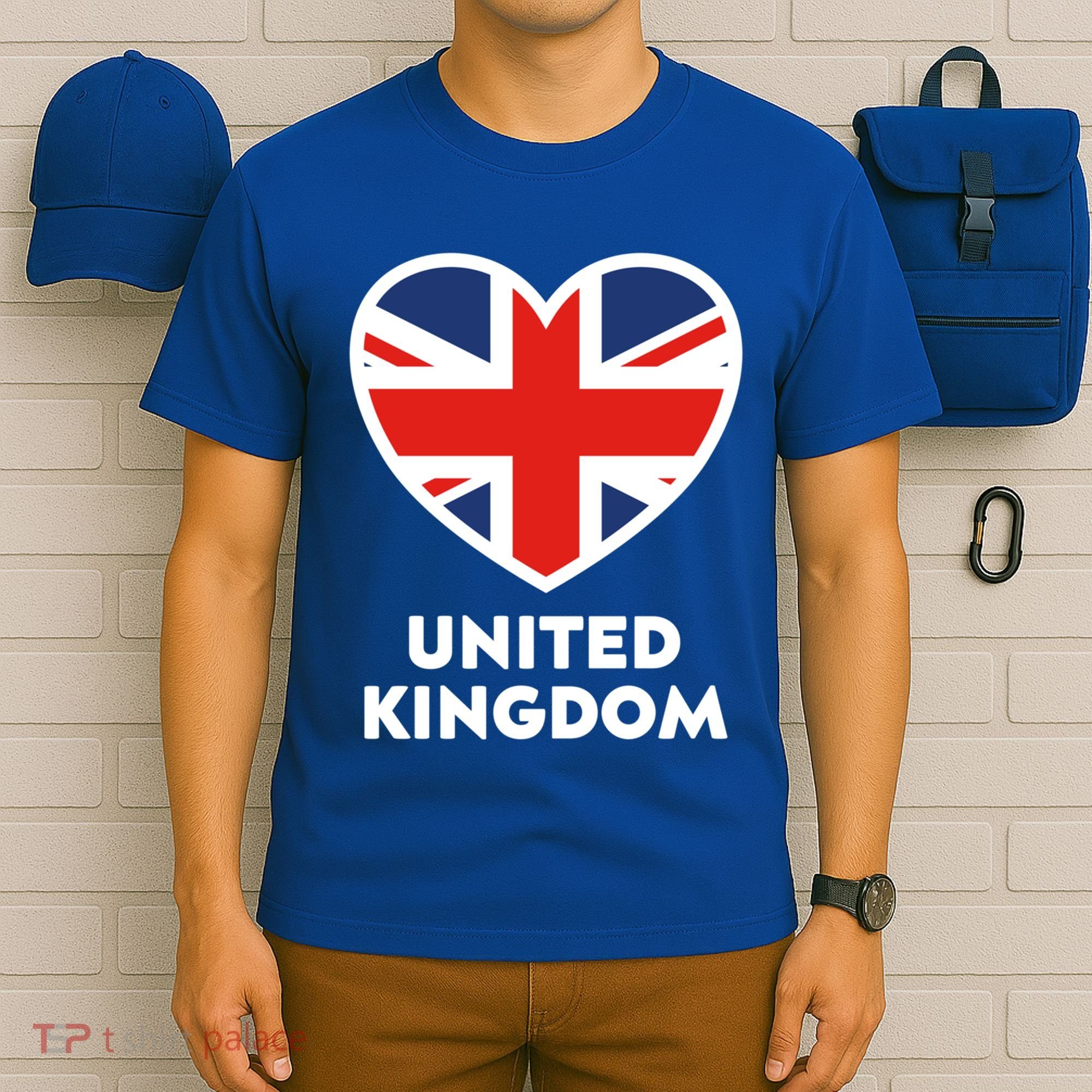 United Kingdom Flag Heart Shaped England Union Jack Gift T-Shirt