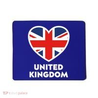 United Kingdom Flag Heart Shaped England Union Jack Gift Mousepad thumb 0