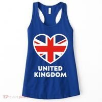 United Kingdom Flag Heart Shaped England Union Jack Gift Women's Tank Top thumb 0