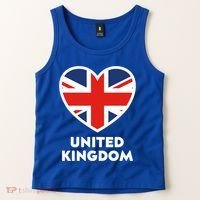 United Kingdom Flag Heart Shaped England Union Jack Gift Tank Top thumb 2