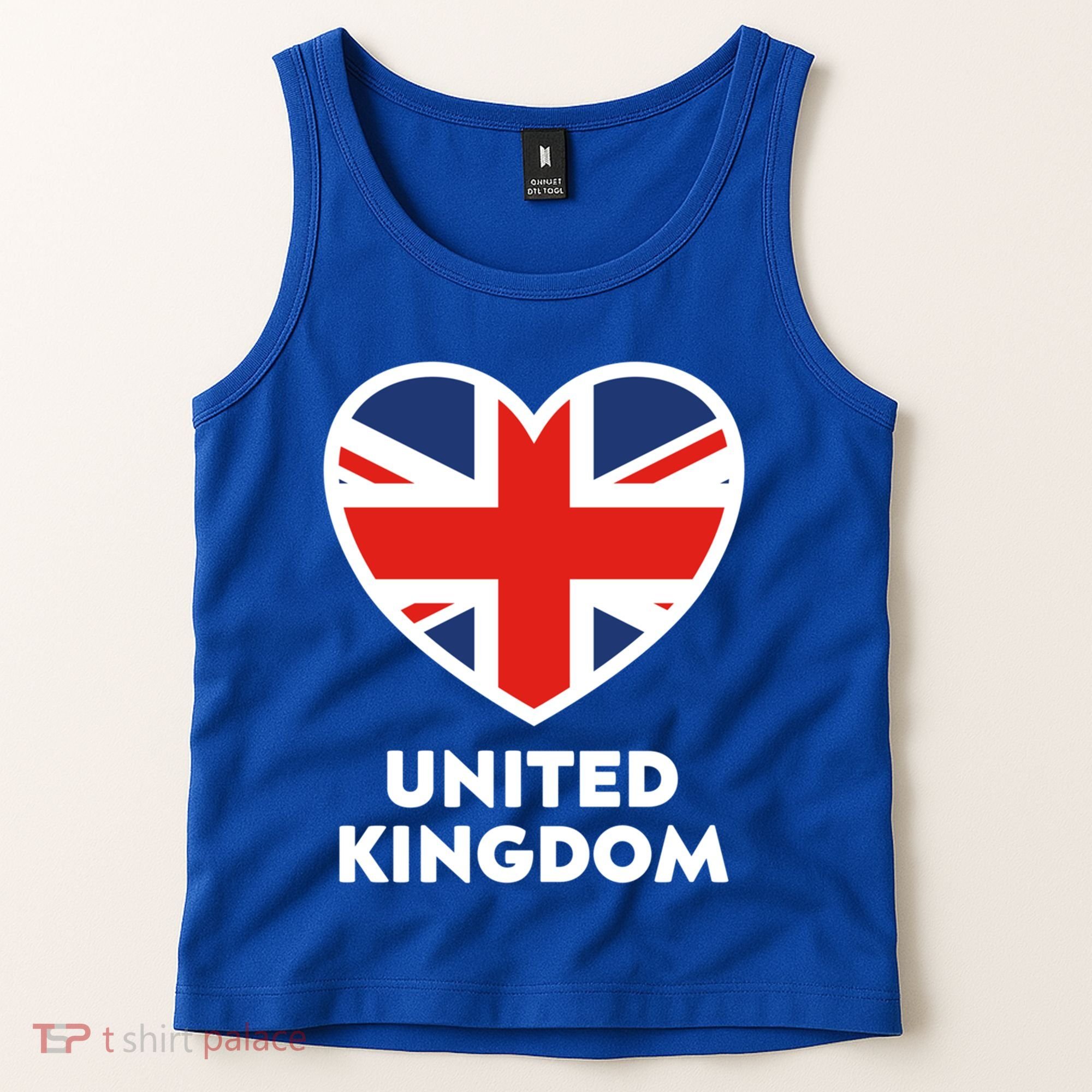 United Kingdom Flag Heart Shaped England Union Jack Gift Tank Top