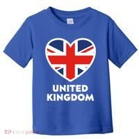 United Kingdom Flag Heart Shaped England Union Jack Gift Toddler T-Shirt thumb 0