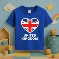United Kingdom Flag Heart Shaped England Union Jack Gift Toddler T-Shirt thumb 3