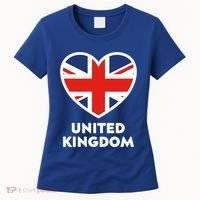 United Kingdom Flag Heart Shaped England Union Jack Gift Women's T-Shirt thumb 0