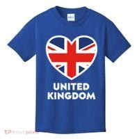 United Kingdom Flag Heart Shaped England Union Jack Gift Kids T-Shirt thumb 0
