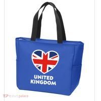 United Kingdom Flag Heart Shaped England Union Jack Gift Tote Bag thumb 3
