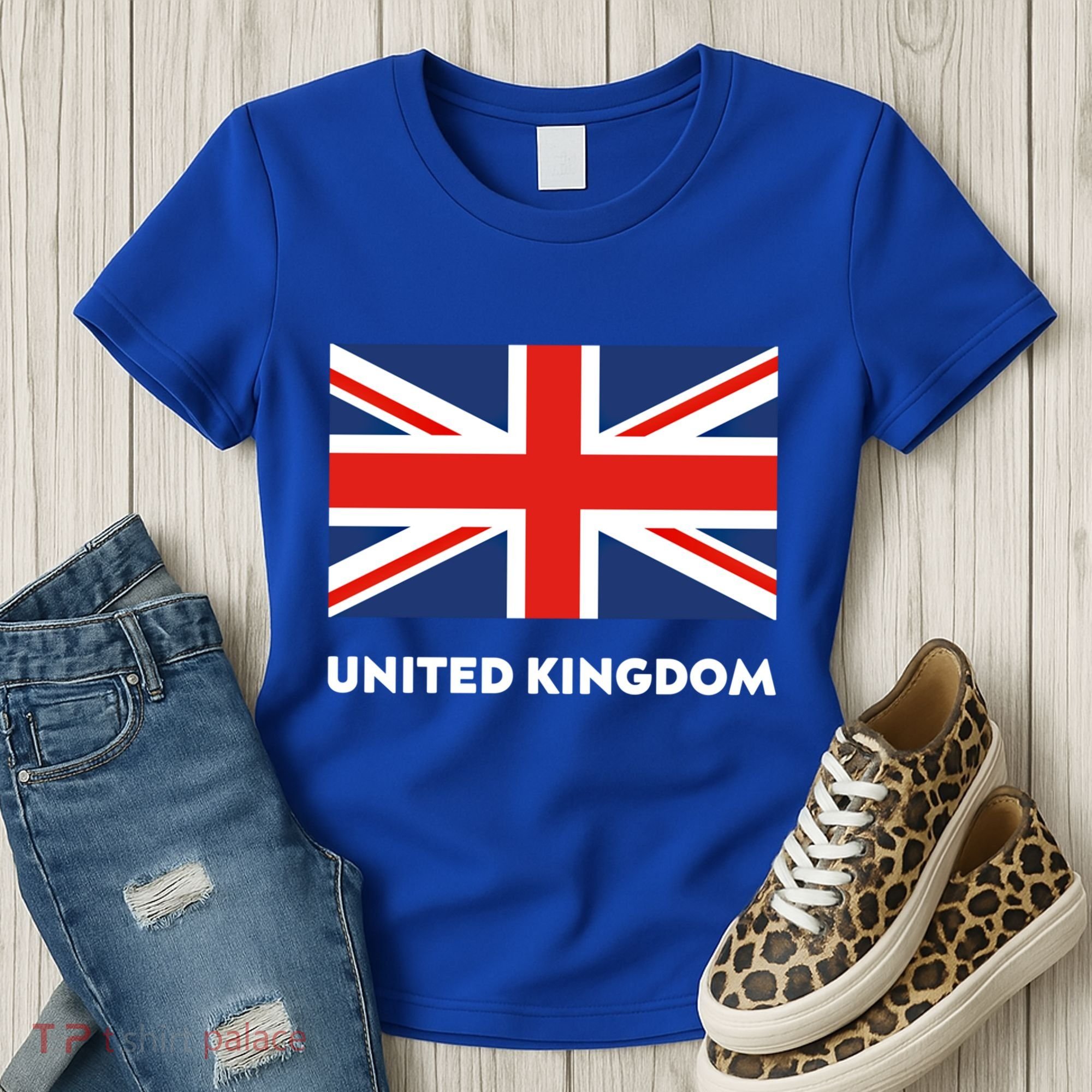 United Kingdom Flag White Blue And Red England Union Jack Gift Women's T-Shirt