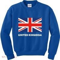 United Kingdom Flag White Blue And Red England Union Jack Gift Kids Sweatshirt thumb 0
