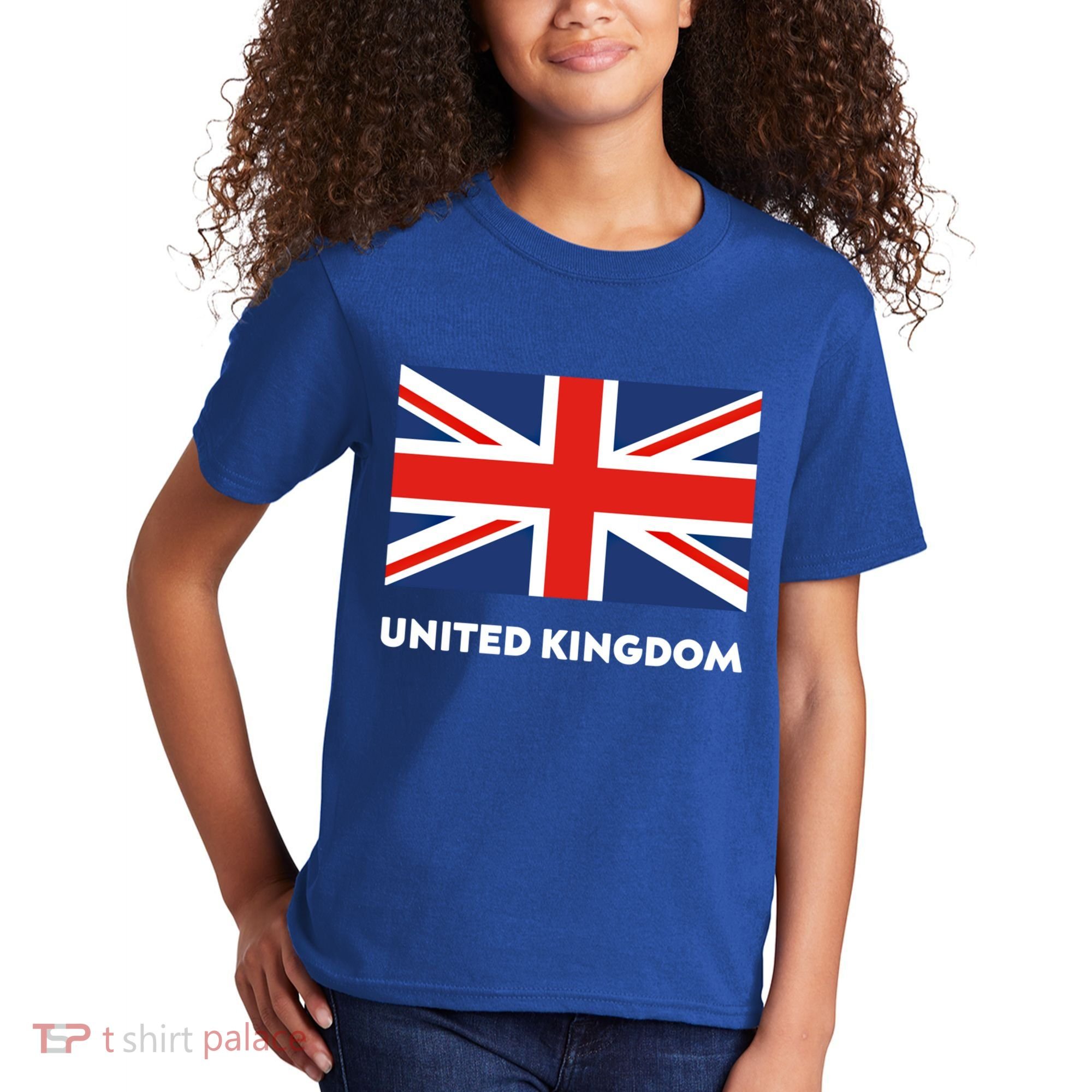 United Kingdom Flag White Blue And Red England Union Jack Gift Kids T-Shirt
