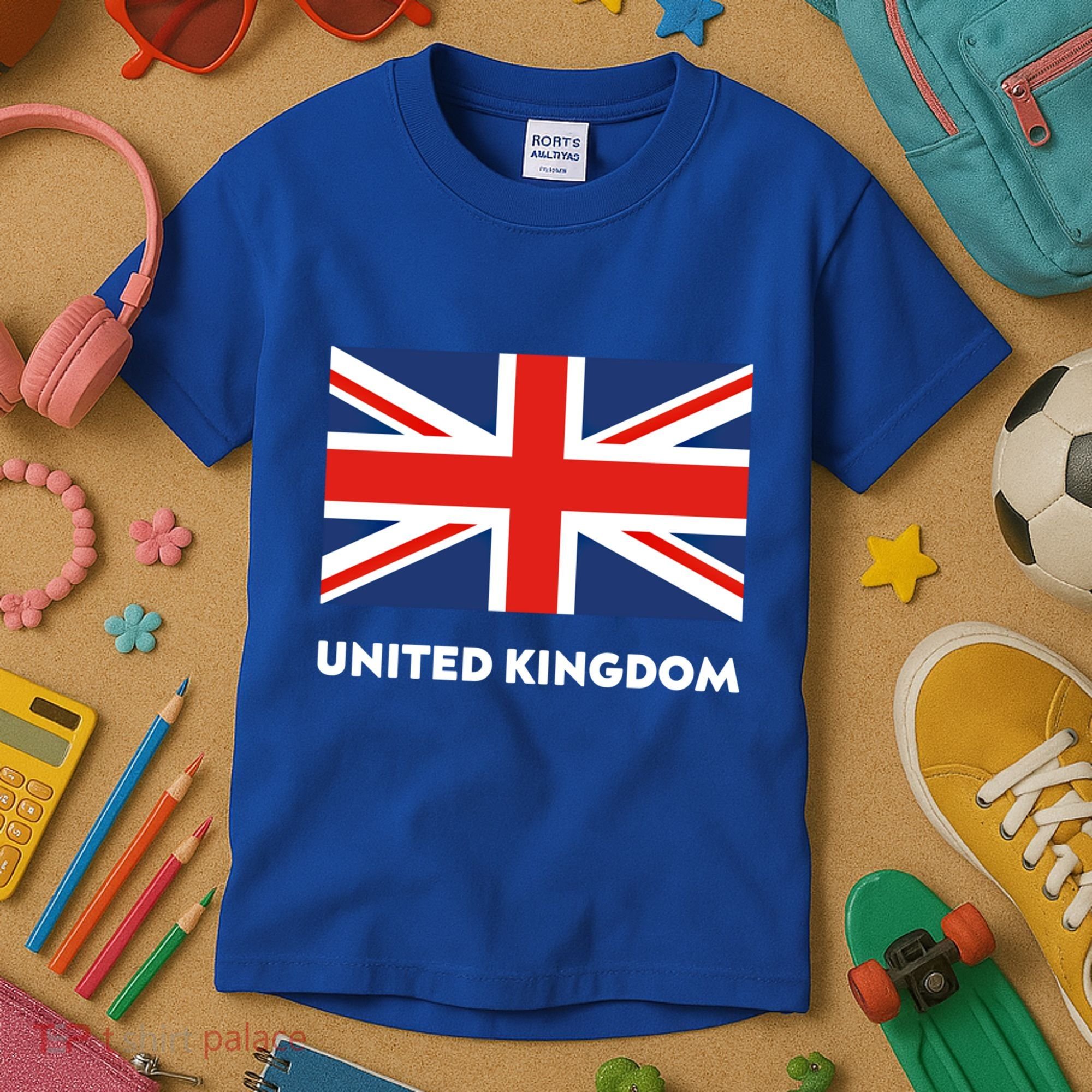 United Kingdom Flag White Blue And Red England Union Jack Gift Kids T-Shirt