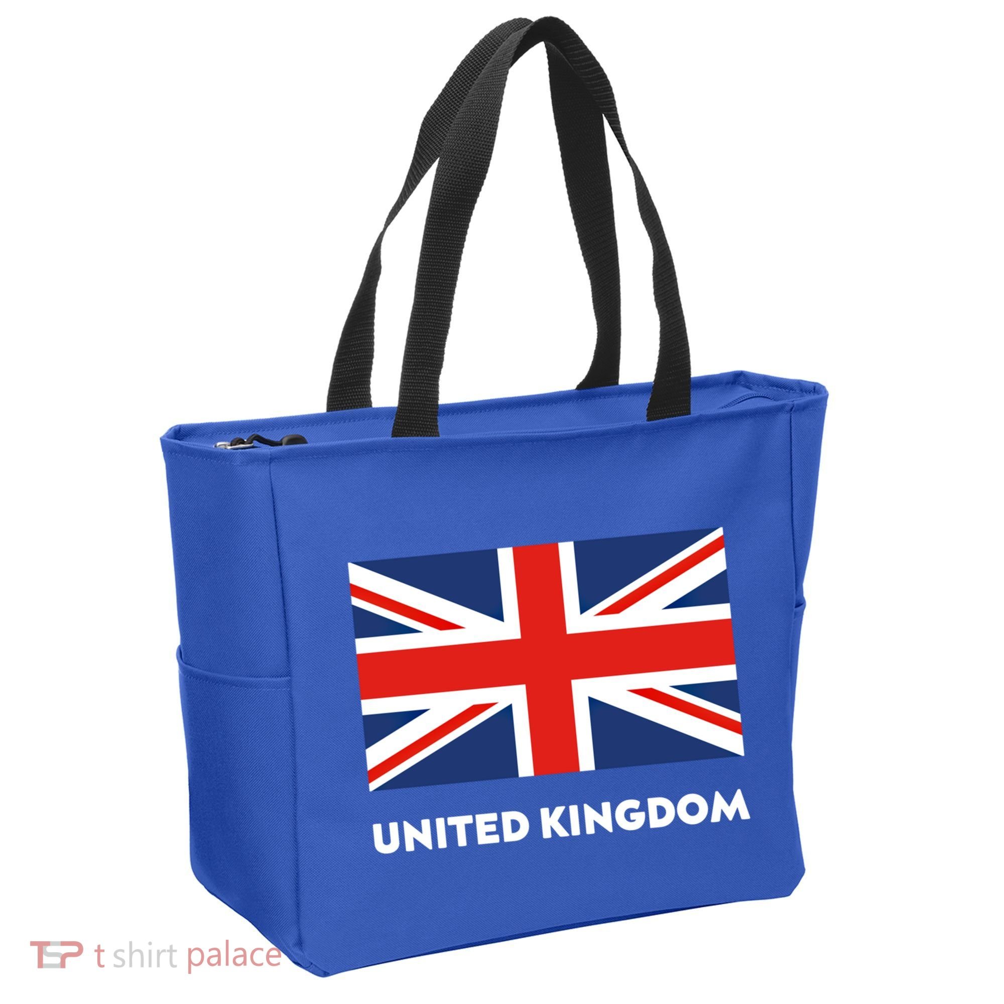 United Kingdom Flag White Blue And Red England Union Jack Gift Tote Bag