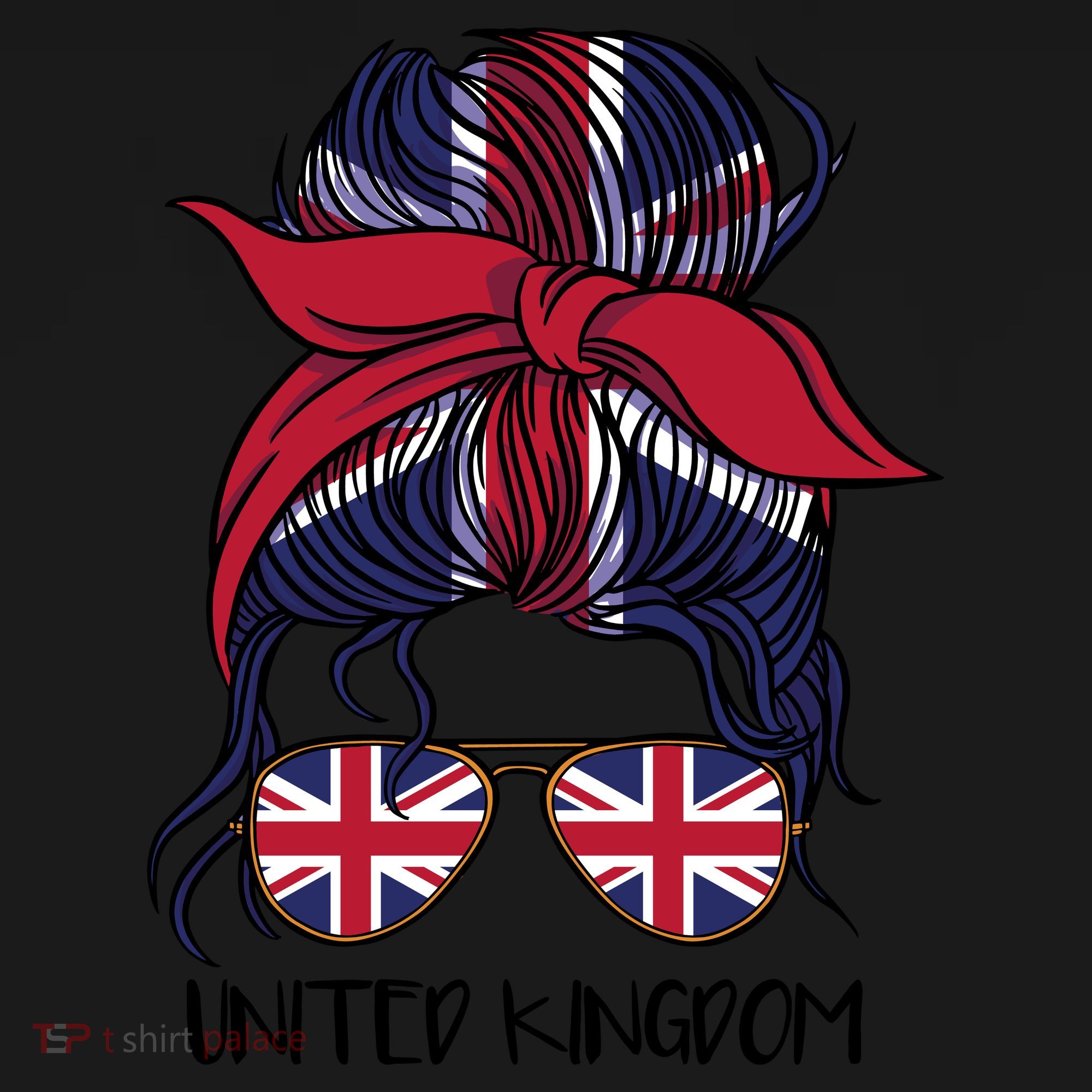 United Kingdom Flag Messy Girl Bun Coaster