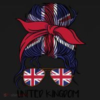 United Kingdom Flag Messy Girl Bun Toddler Hoodie thumb 2