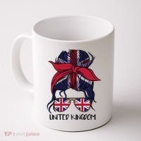 United Kingdom Flag Messy Girl Bun Coffee Mug thumb 0
