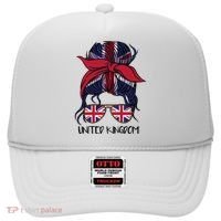 United Kingdom Flag Messy Girl Bun Hat thumb 0
