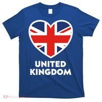 United Kingdom Flag Heart Shaped England Union Jack Great Gift T-Shirt thumb 0
