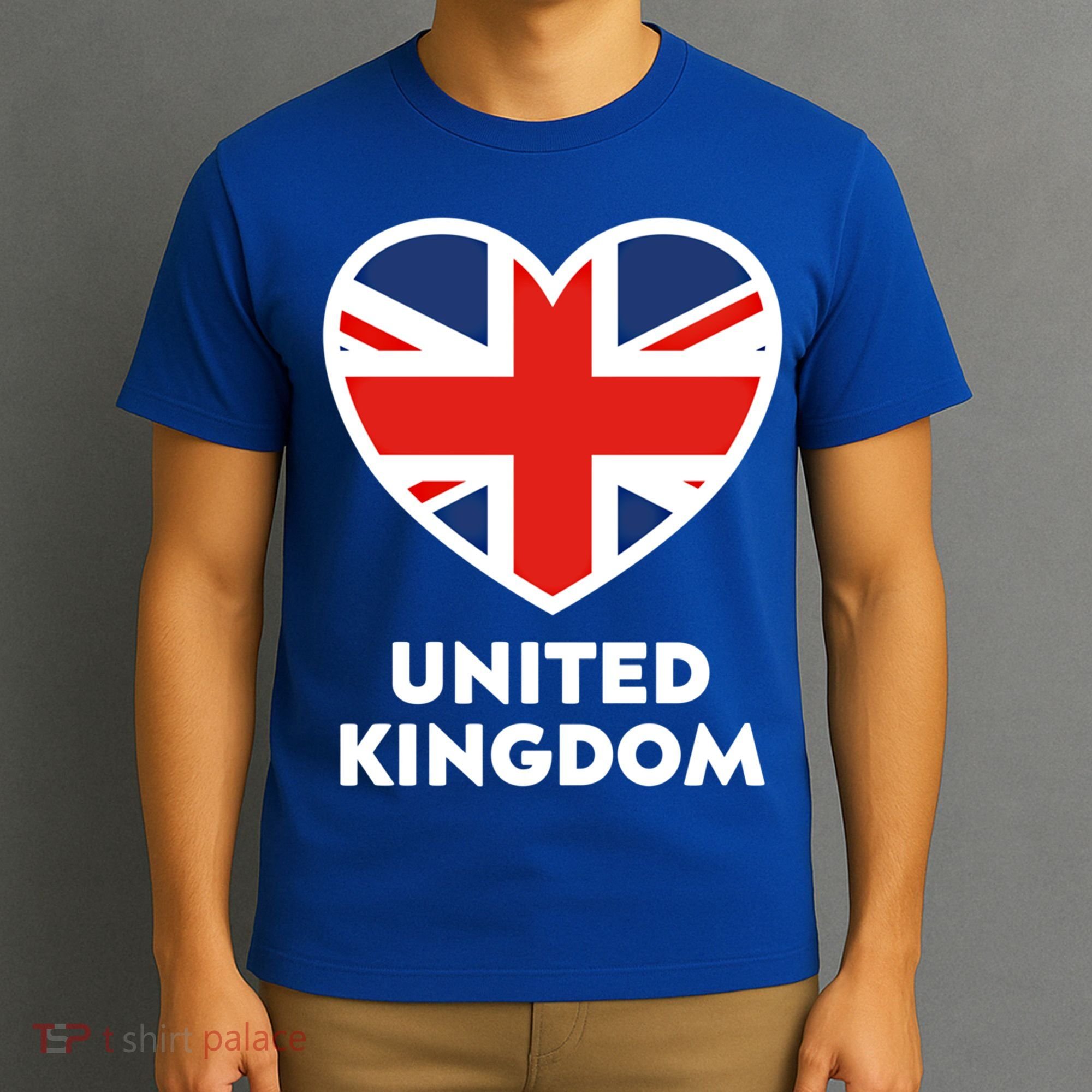 United Kingdom Flag Heart Shaped England Union Jack Great Gift T-Shirt