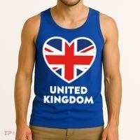 United Kingdom Flag Heart Shaped England Union Jack Great Gift Tank Top thumb 3