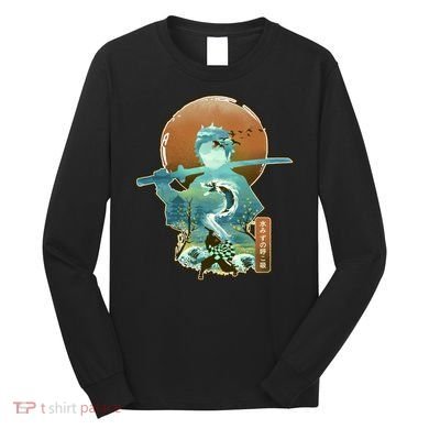 Ukiyo Breath Of Water Samurai Long Sleeve Shirt