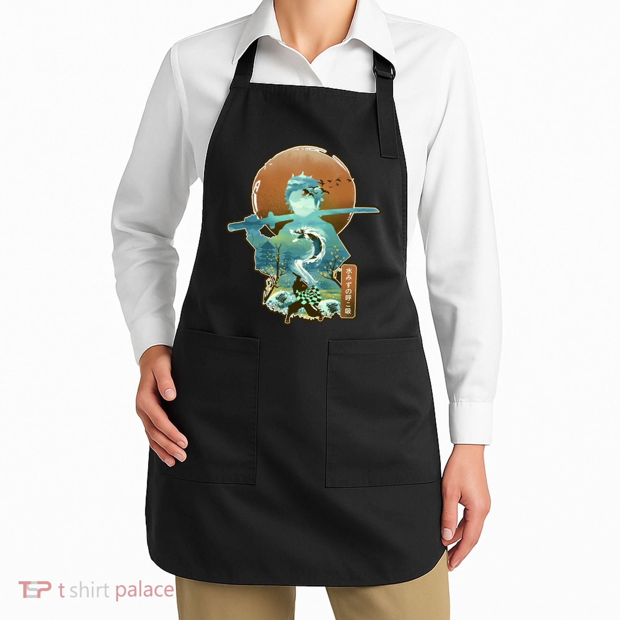 Ukiyo Breath Of Water Samurai Apron