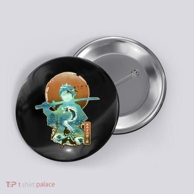 Ukiyo Breath Of Water Samurai Button