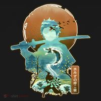 Ukiyo Breath Of Water Samurai Mousepad thumb 1