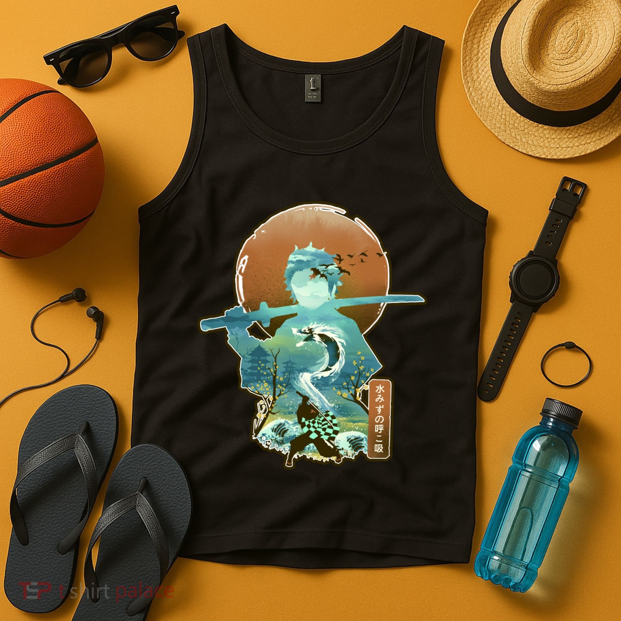 Ukiyo Breath Of Water Samurai Tank Top