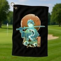 Ukiyo Breath Of Water Samurai Golf Towel thumb 1