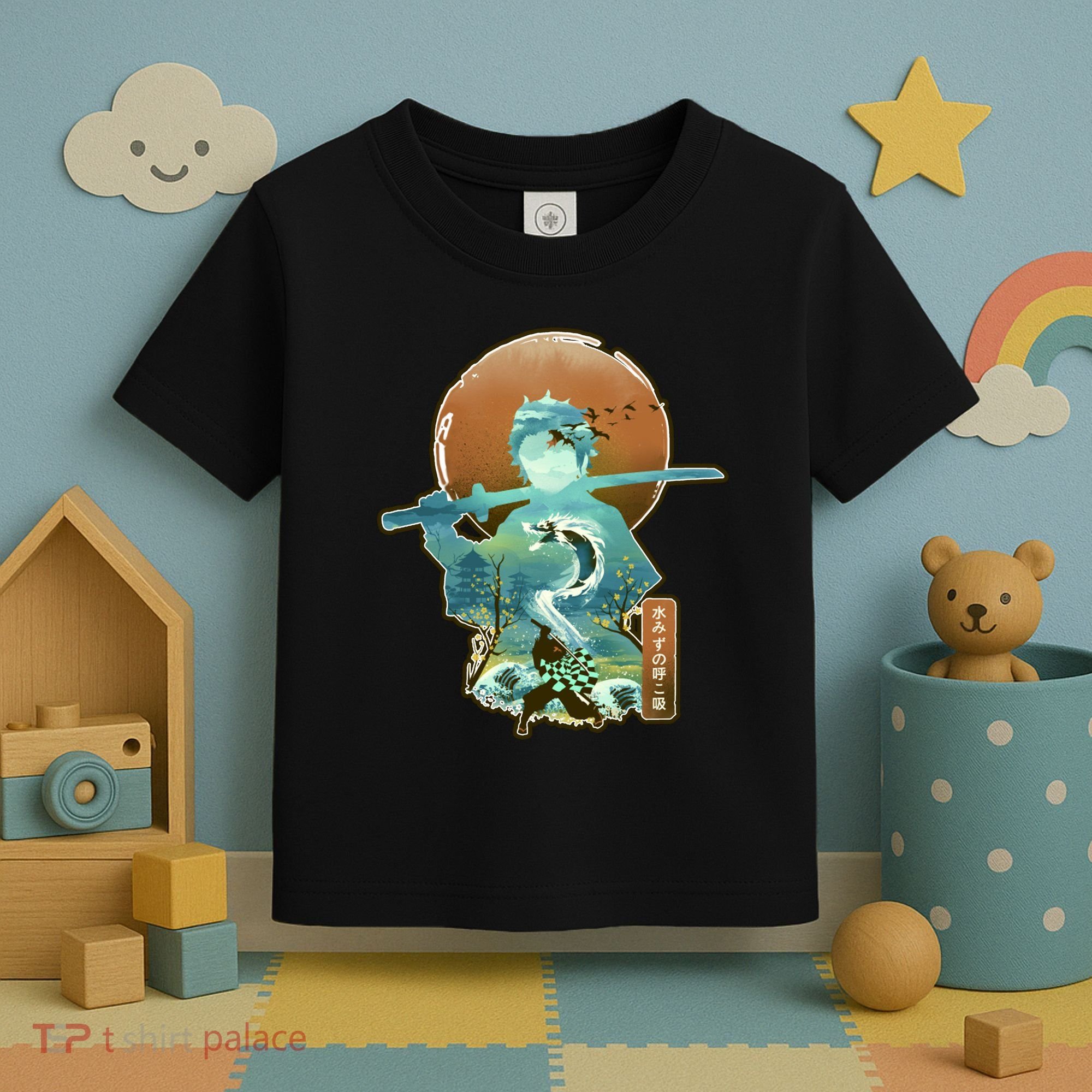 Ukiyo Breath Of Water Samurai Toddler T-Shirt