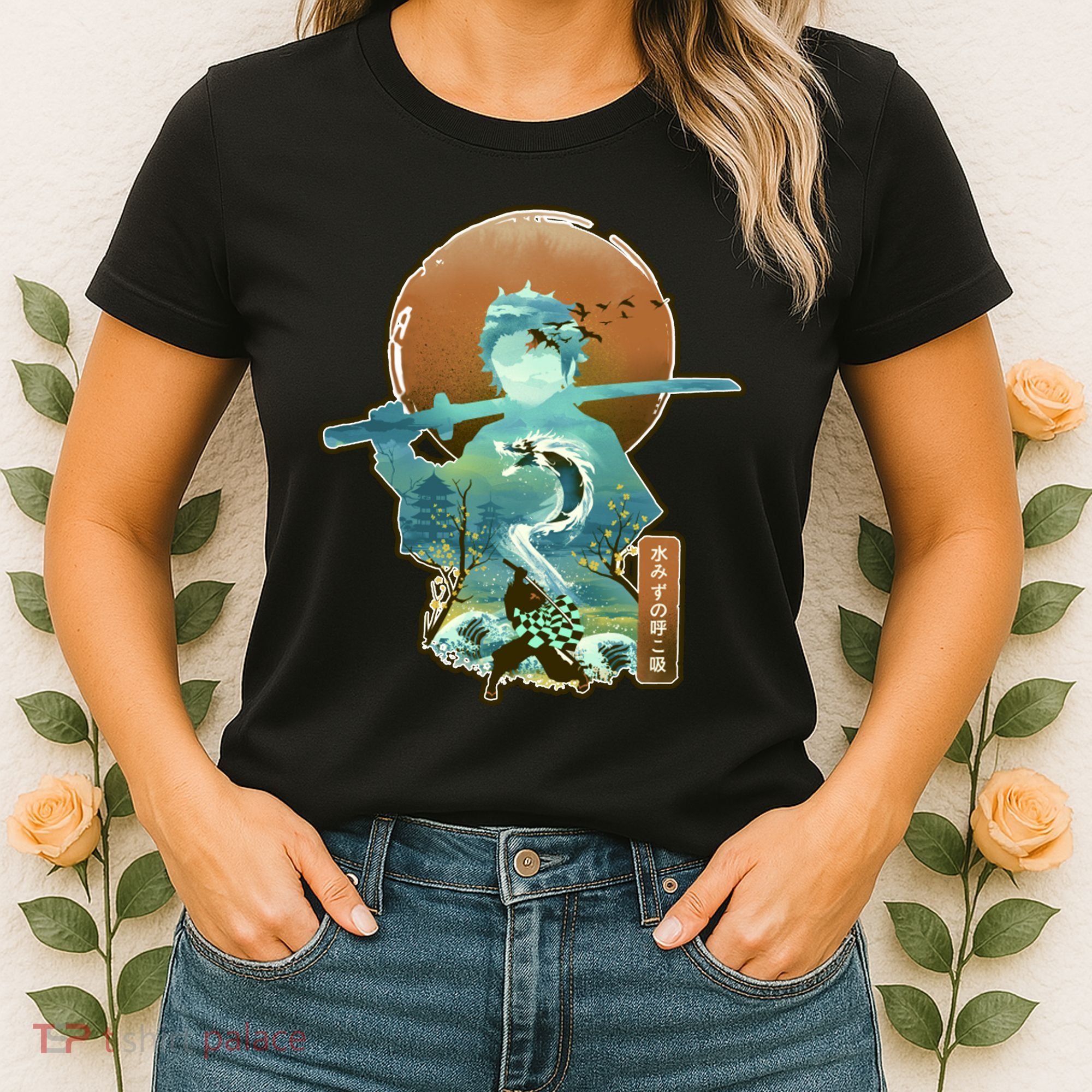 Ukiyo Breath Of Water Samurai Women's T-Shirt