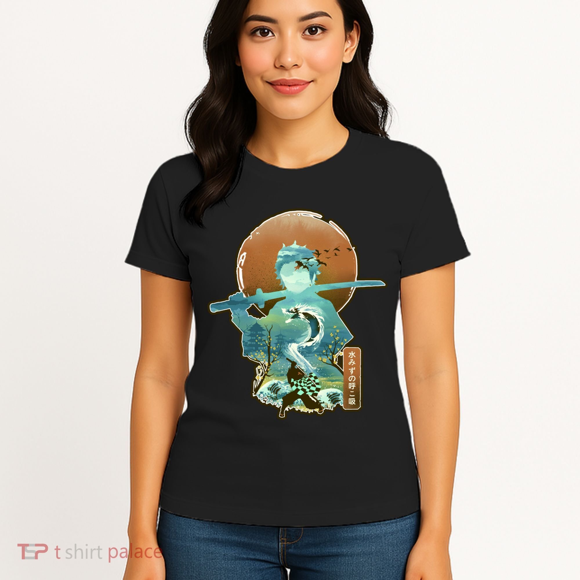 Ukiyo Breath Of Water Samurai Women's T-Shirt