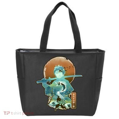 Ukiyo Breath Of Water Samurai Tote Bag