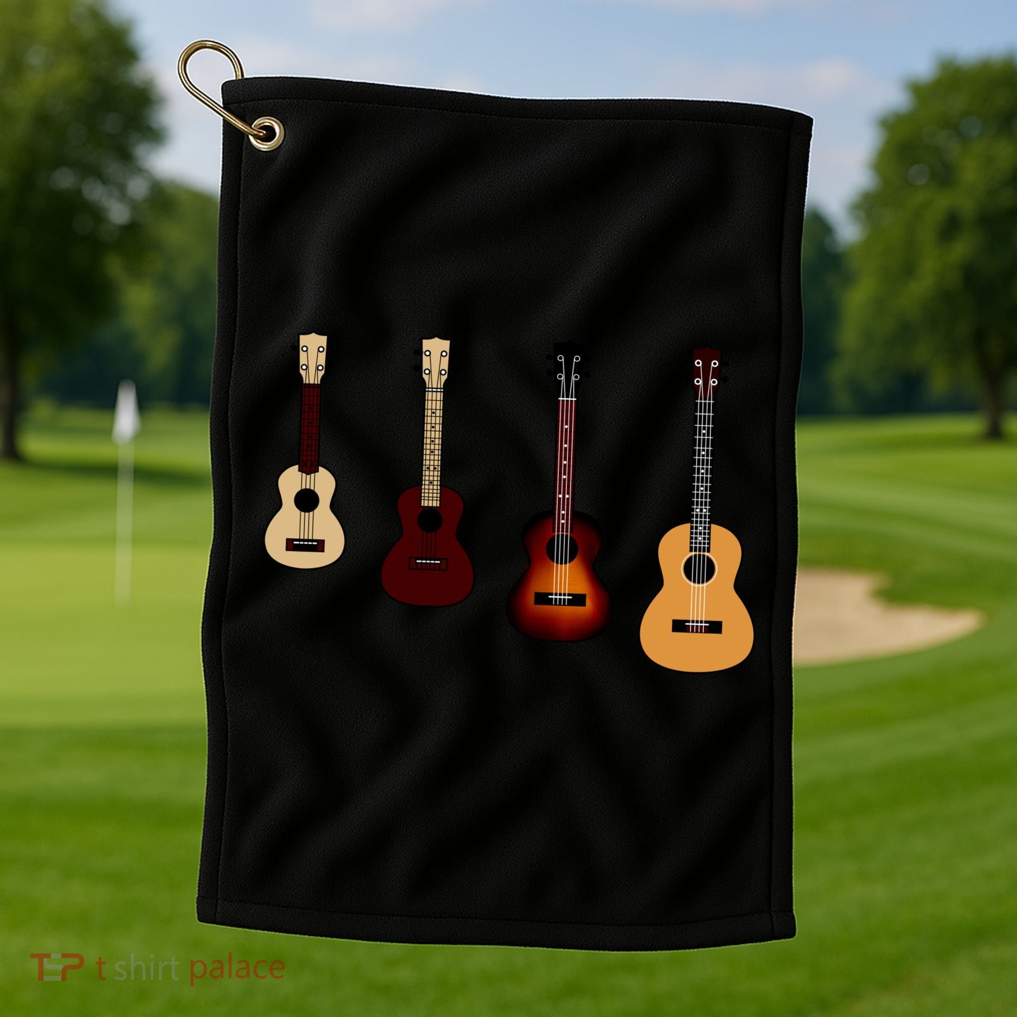 Ukulele Quad Golf Towel